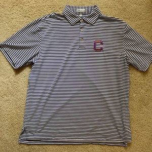 Men’s Peter Millar Shirt Clemson Striped Golf Polo
